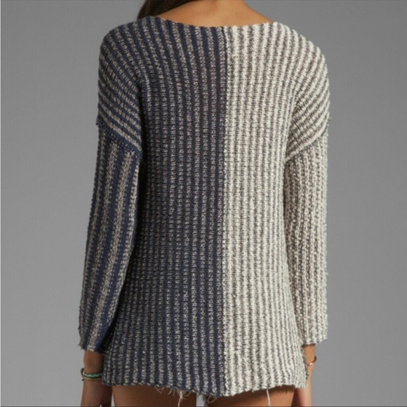 Free People Im Cool With Stripes Knit Sweater size small - Picture 2 of 5